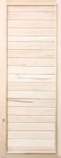 дверь "вагонка эконом" 185х75 (коробка хвоя, липа, береза) банный эксперт