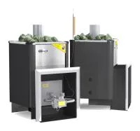 печь для бани газовая ермак уралочка 24н inox, антрацит, без ггу #