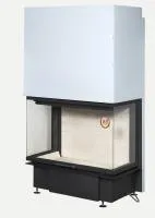 топка каминная дельта 800 три стекла, патрубок ф200, экокамин 