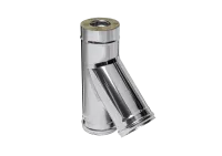 тройник феррум утепленный угол 135° нержавеющий (430/0,8мм)/зеркальный, ф120/200, по воде #