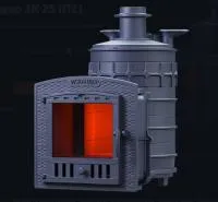 печь для бани gfs искандер зк 25 м чугунная (универсальный печь-комплект) #