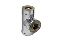 тройник феррум утепленный угол 90° нержавеющий (430/0,8мм)/зеркальный, ф150/250, по воде #