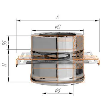 площадка феррум монтажная (430 + нерж.), ф150/250, по воде #