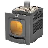 печь для бани теплодар былина-18 ч панорама сетка (1.2)